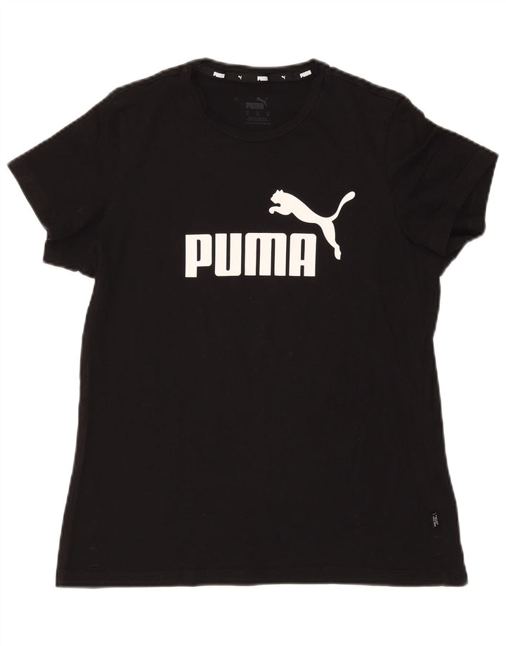 Puma - Camiseta gráfica para mujer, talla 40, talla M, color negro