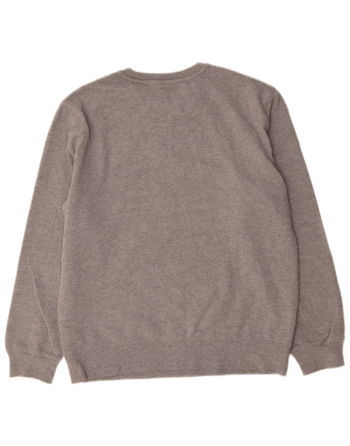 Dkny Hombre Sudadera Estampada Jersey De Algodón Moteado Gris Medio