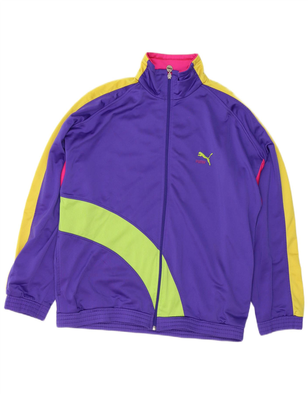 Puma Chaqueta De Chándal Para Hombre Poliéster Color Block Morado Medio