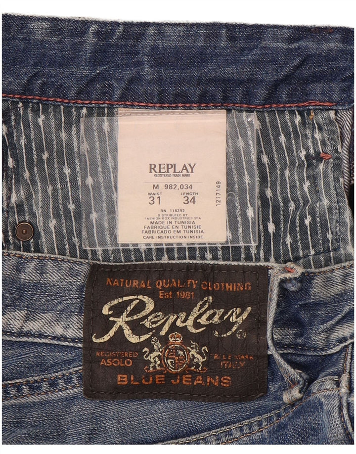 Vaqueros ajustados para hombre Replay W31 L34 Algodón azul