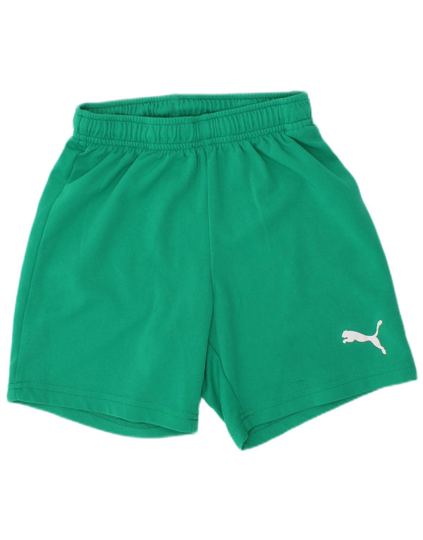 Puma Pantalón Corto Deportivo Niño 7-8 Años Verde Poliéster