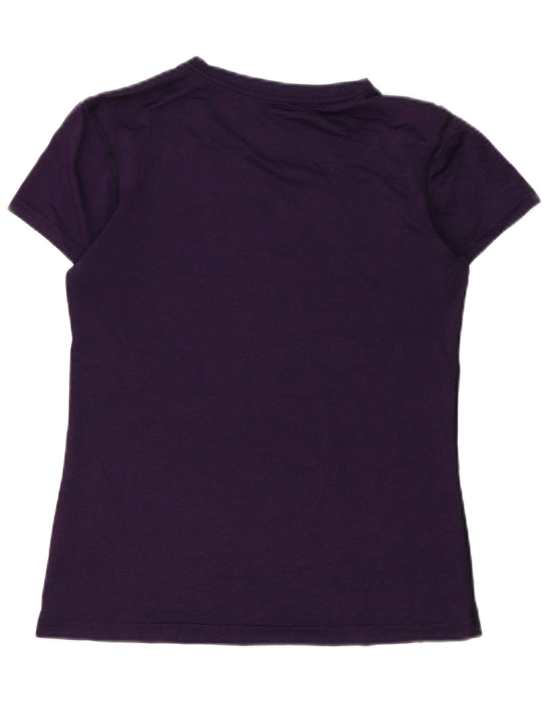 Nike Mujer Dri Fit Camiseta Top UK 10 Small Púrpura Poliéster