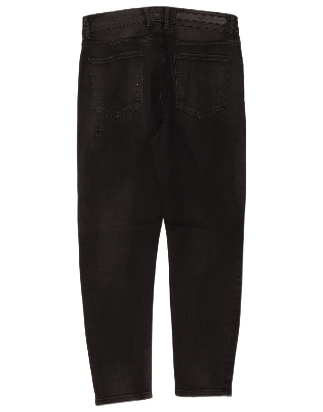 Zara Jeans ajustados desgastados para hombre EU 42 Large W32 L26 Negro