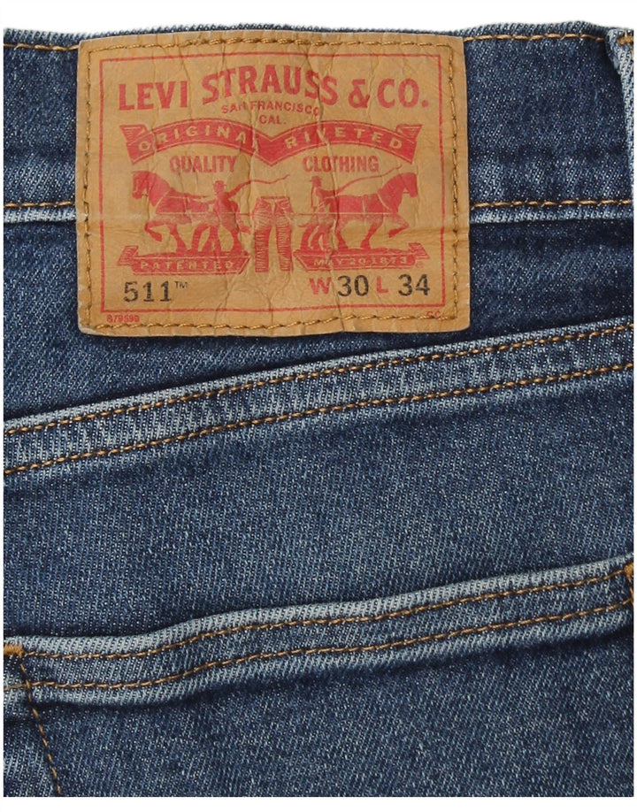 LEVI'S Mujer 511 Slim Jeans W30 L26 Algodón Azul
