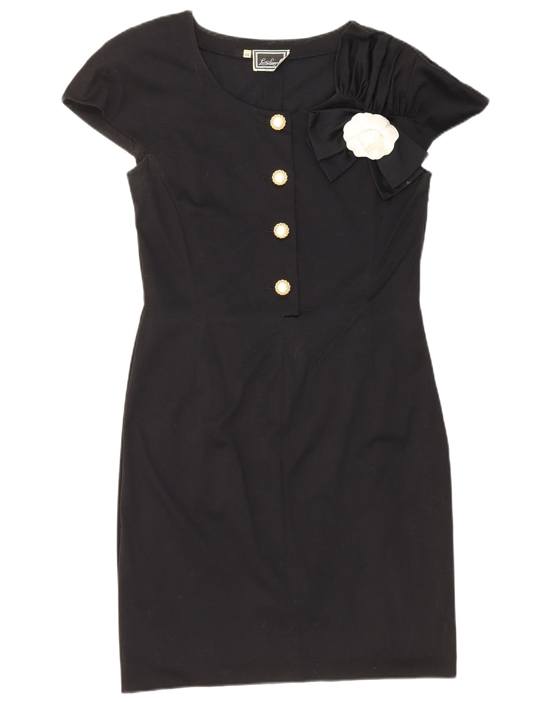 Luisa Spagnoli Vestido tubo para mujer IT 44 Medio Algodón negro