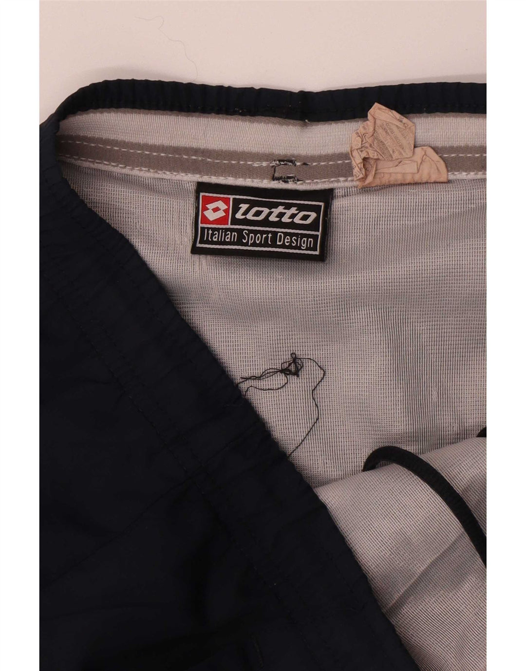 Pantalones Cortos Deportivos Lotto Hombre Medium Azul Marino Rayas Poliamida