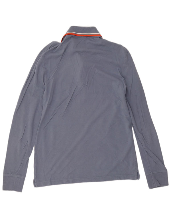Diadora Polo De Manga Larga Para Hombre Small Azul Algodón