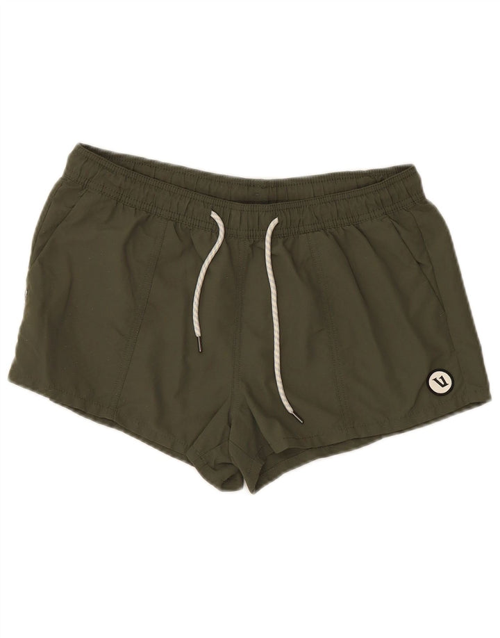 VUORI Womens Swimming Shorts UK 14 Medium Khaki Polyamide