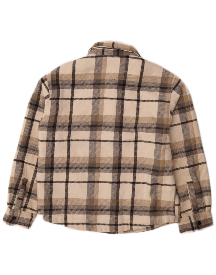 Zara Camisa Niño Franela Lumberjack 11-12 Años Cuadros Beige Poliéster