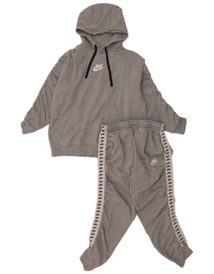 NIKE Chándal completo gráfico para mujer UK 44 Algodón gris medio con bloques de color
