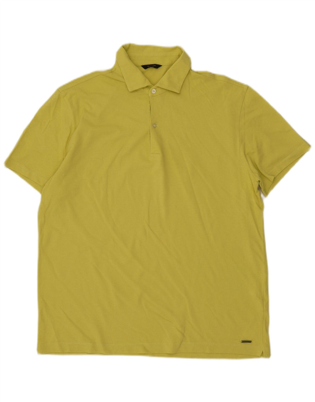 Polo Massimo Dutti Hombre Large Amarillo Algodón