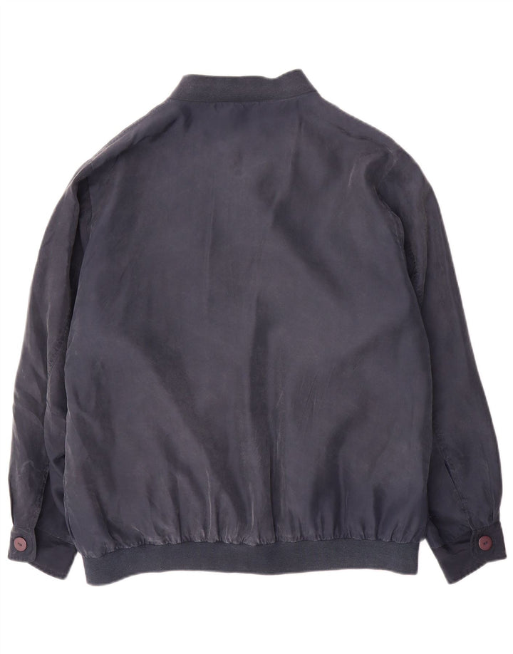 Spirit Chaqueta Bomber para Hombre UK 38 Mediana Seda Azul Marino
