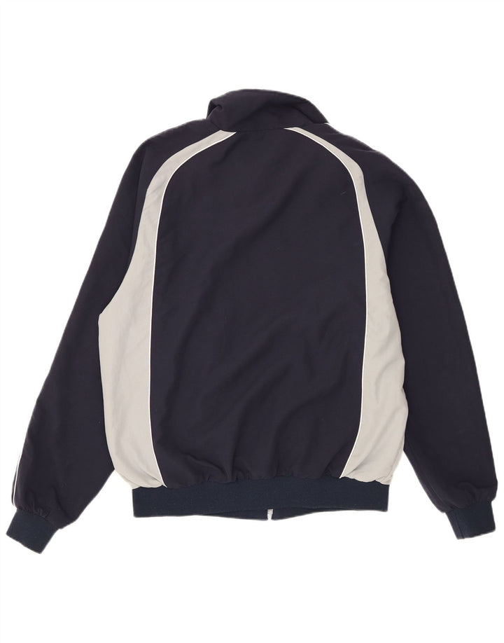 Champion Chaqueta de chándal para hombre, talla grande, poliéster con bloques de color azul marino