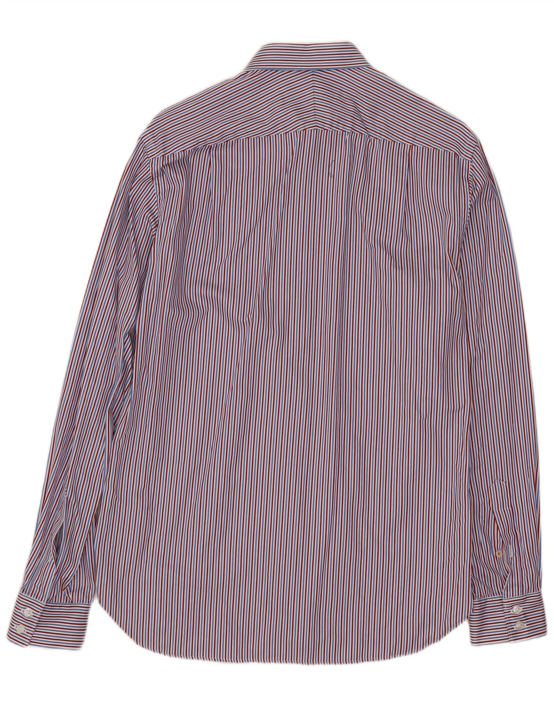 BEN SHERMAN Camisa para hombre Talla 15 Algodón a rayas azul medio