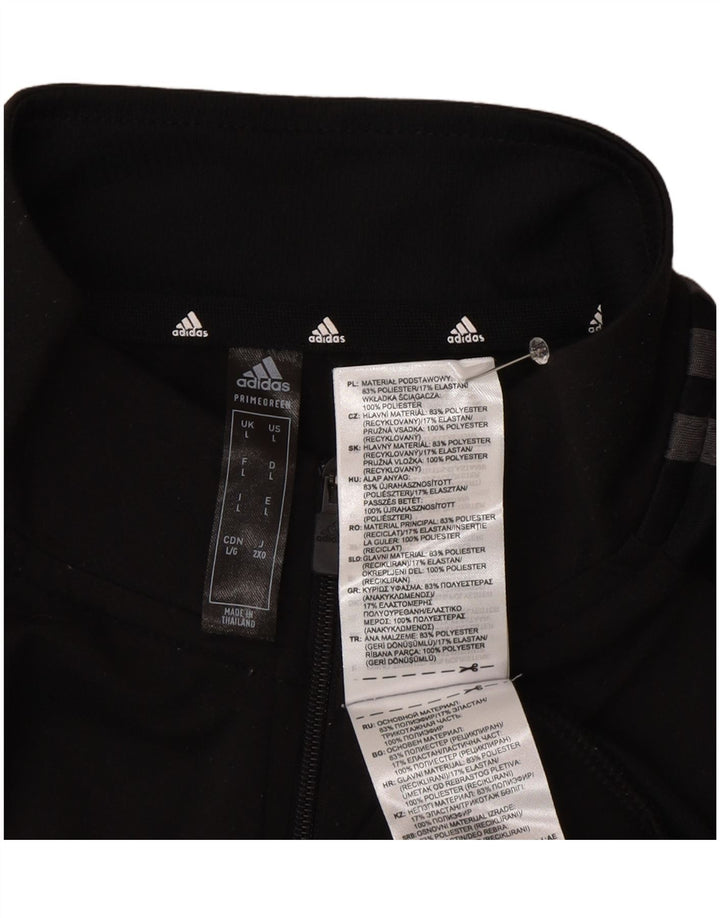 Adidas Hombre Jersey Chándal Top Grande Poliéster Negro