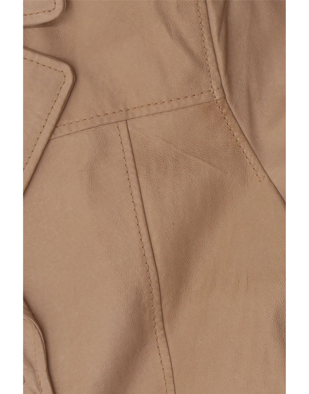 Chaqueta De Cuero Mujer Conbipel IT 42 Cuero Beige Medio