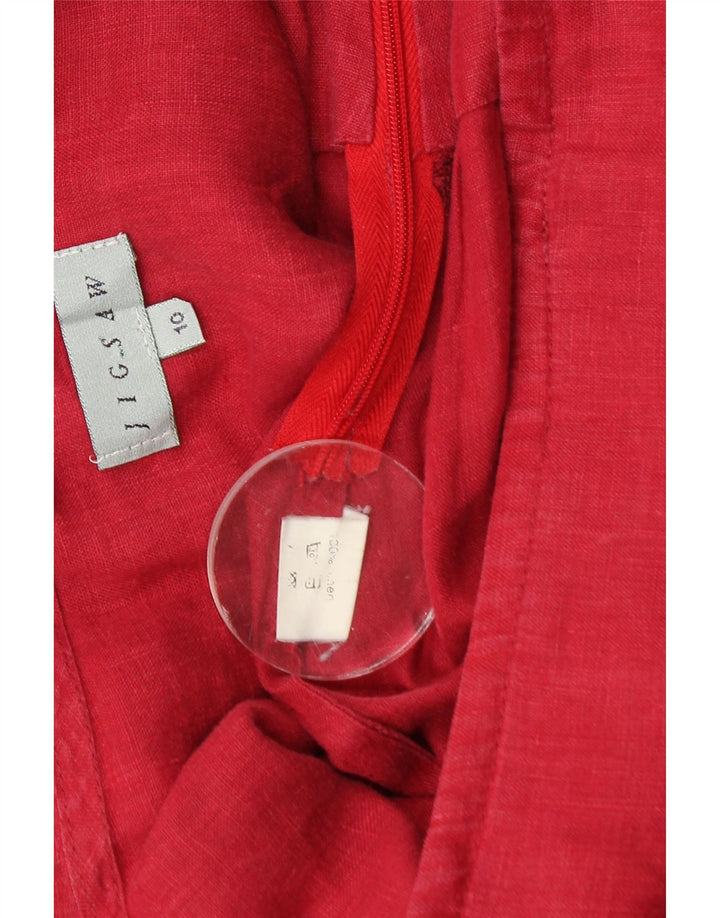 Falda acampanada maxi para mujer Jigsaw UK 10 Small W32 Red Linen