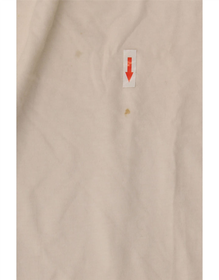 Datch Mens Muscle Graphic Top manga larga UK 42 Medium White Colourblock
