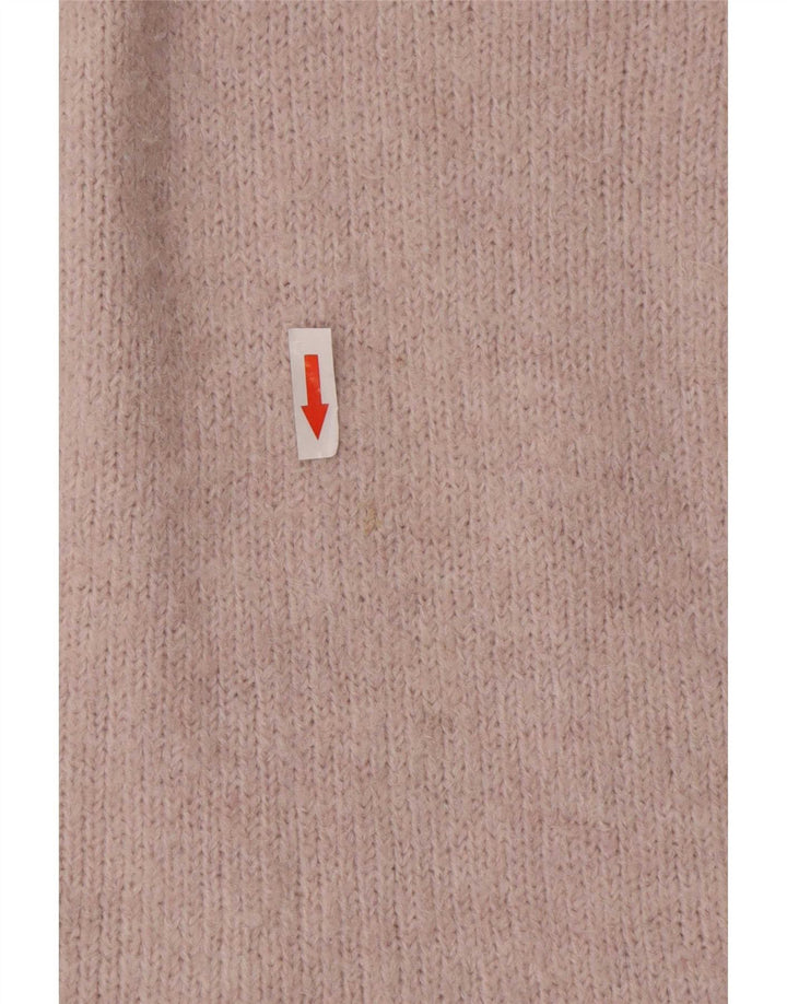 Zara Cárdigan extragrande largo para mujer, talla 40, poliéster rosa pequeño