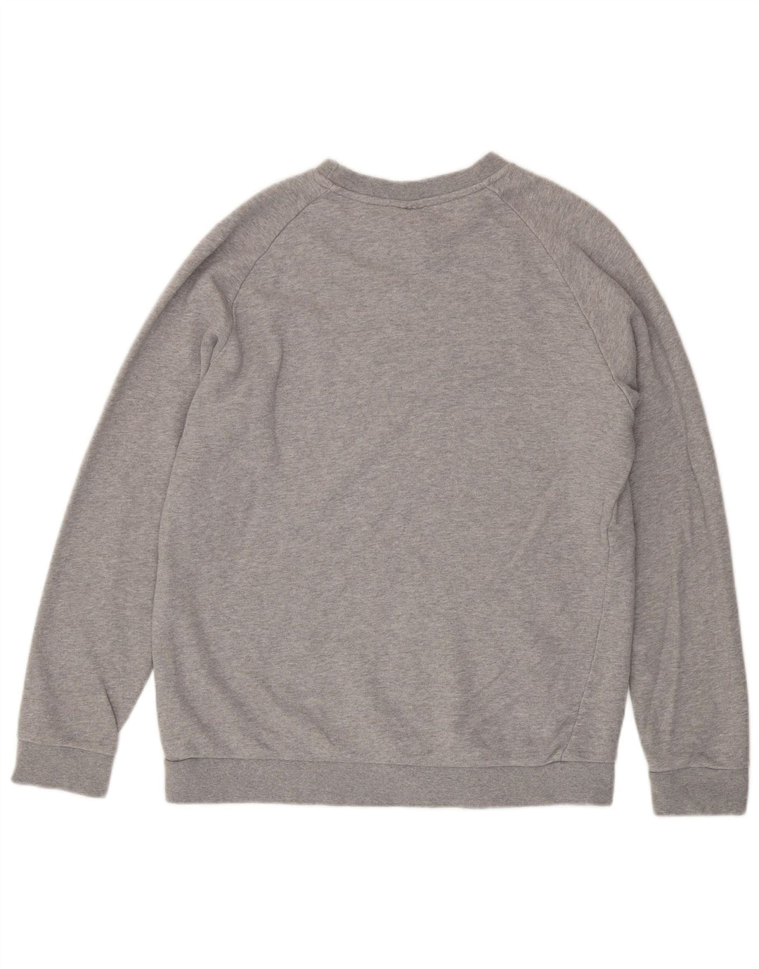 Adidas Hombre Sudadera Gráfica Jumper Algodón Gris Medio