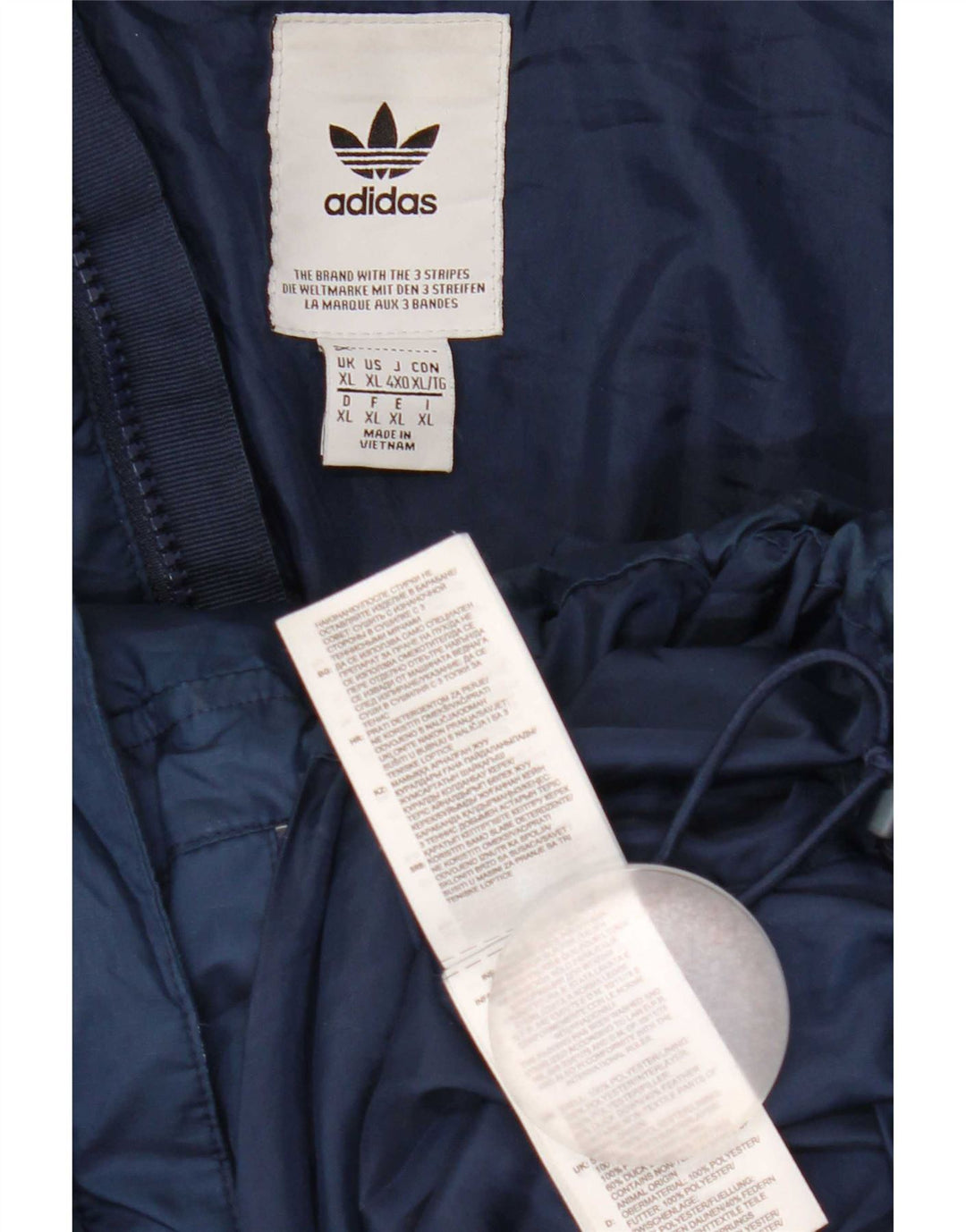 Adidas Chaqueta acolchada para hombre UK 42 XL Azul marino Poliéster