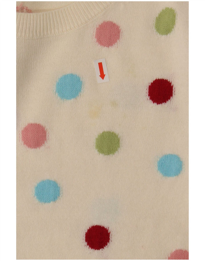 Marks & Spencer Suéter tipo jersey con cuello redondo para mujer UK 12 Medium Off White