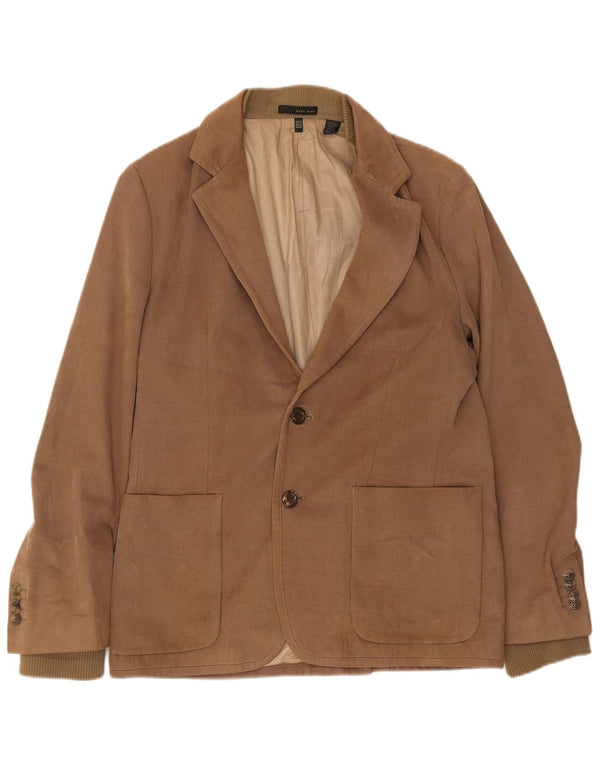 Zara Chaqueta tipo blazer de 2 botones para hombre EU 50 Algodón marrón medio