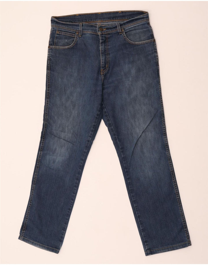 Wrangler Vaqueros rectos de corte regular para hombre W33 L29 Algodón azul