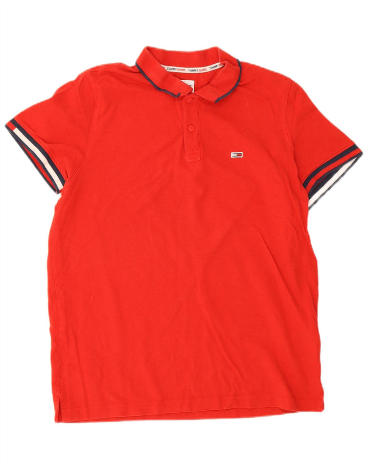 Polo Tommy Hilfiger para hombre de algodón rojo grande