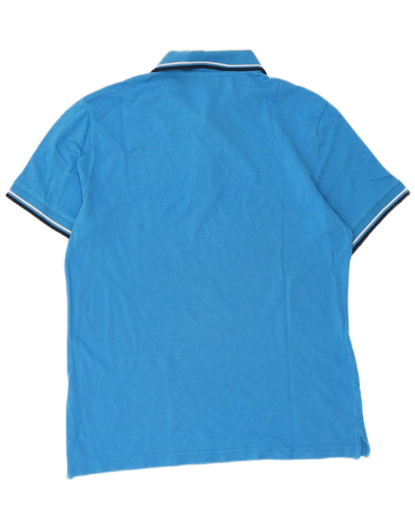 Diadora Polo Hombre Algodón Rayas Azul Grande