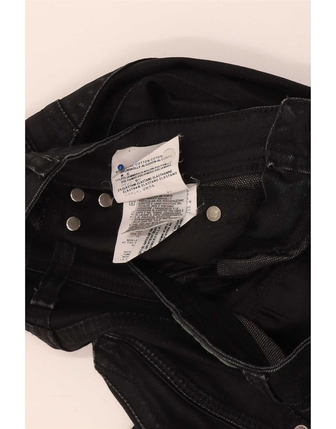 Vaqueros ajustados para mujer Replay W27 L32 Algodón negro