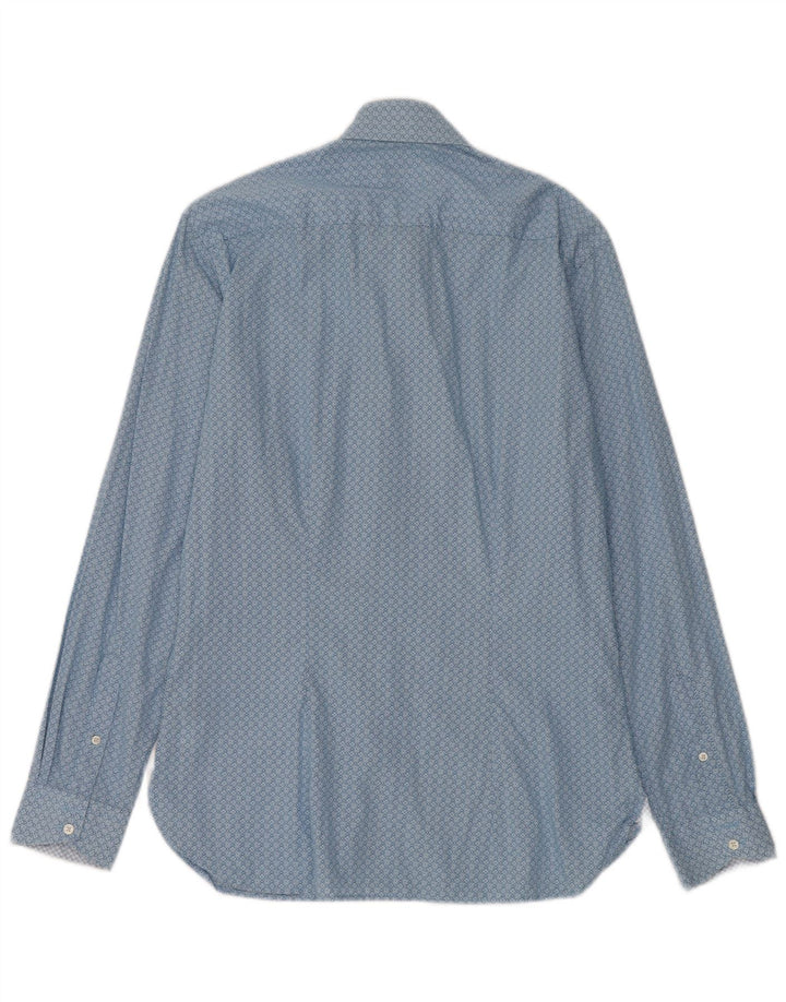 Ted Baker Camisa para hombre Talla 15 1/2 Algodón floral azul mediano
