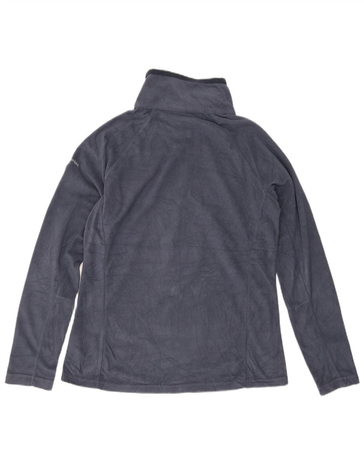 Columbia - Jersey de forro polar con cremallera para hombre, talla grande, poliéster azul marino