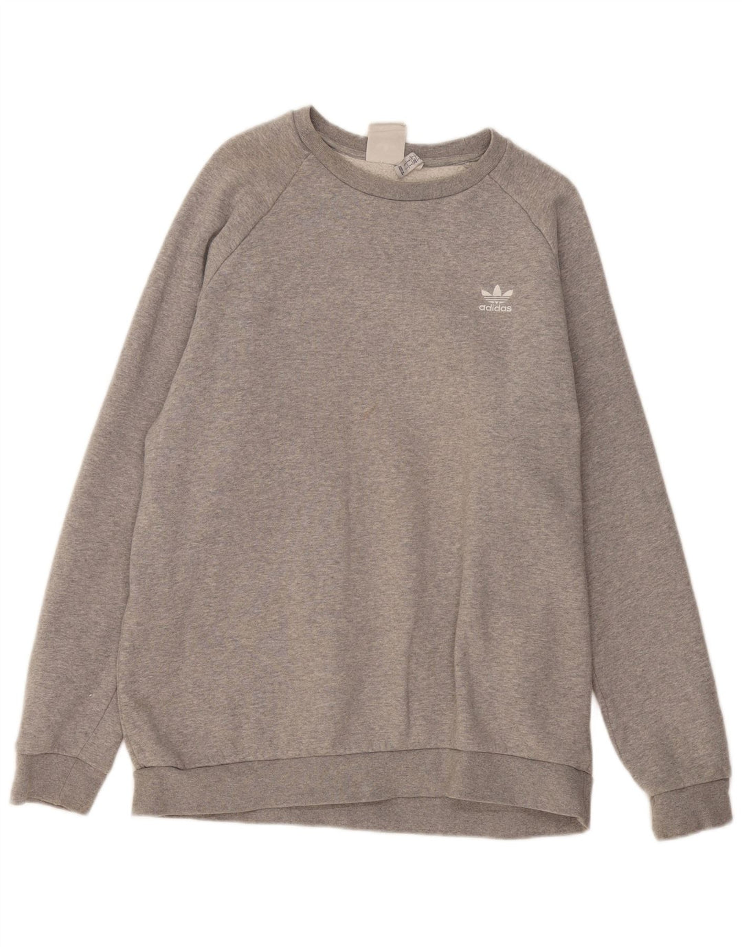 ADIDAS Hombre Sudadera Jumper Grande Gris Moteado Algodón
