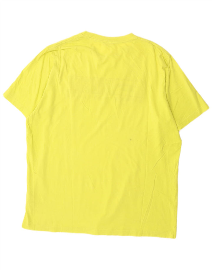 Diesel Hombre Camiseta Gráfica Top XL Algodón Amarillo