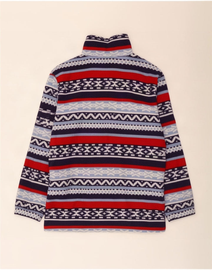 Vintage hombres chaqueta de lana Reino Unido 40 poliéster geométrico multicolor grande