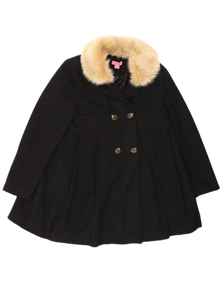 Monsoon Abrigo Princesa para Mujer UK 40 Lana Negra Mediana