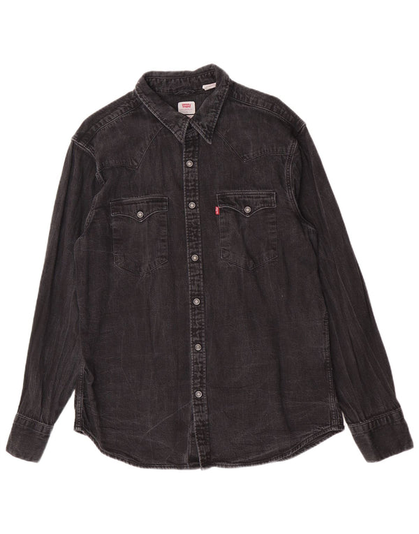 Levi's Camisa Vaquera Estándar Para Hombre Algodón Gris Grande