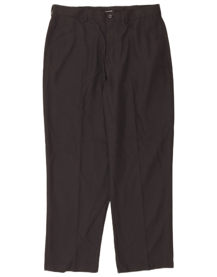 Pantalones casuales rectos para hombre Izod W36 L32 Poliéster negro
