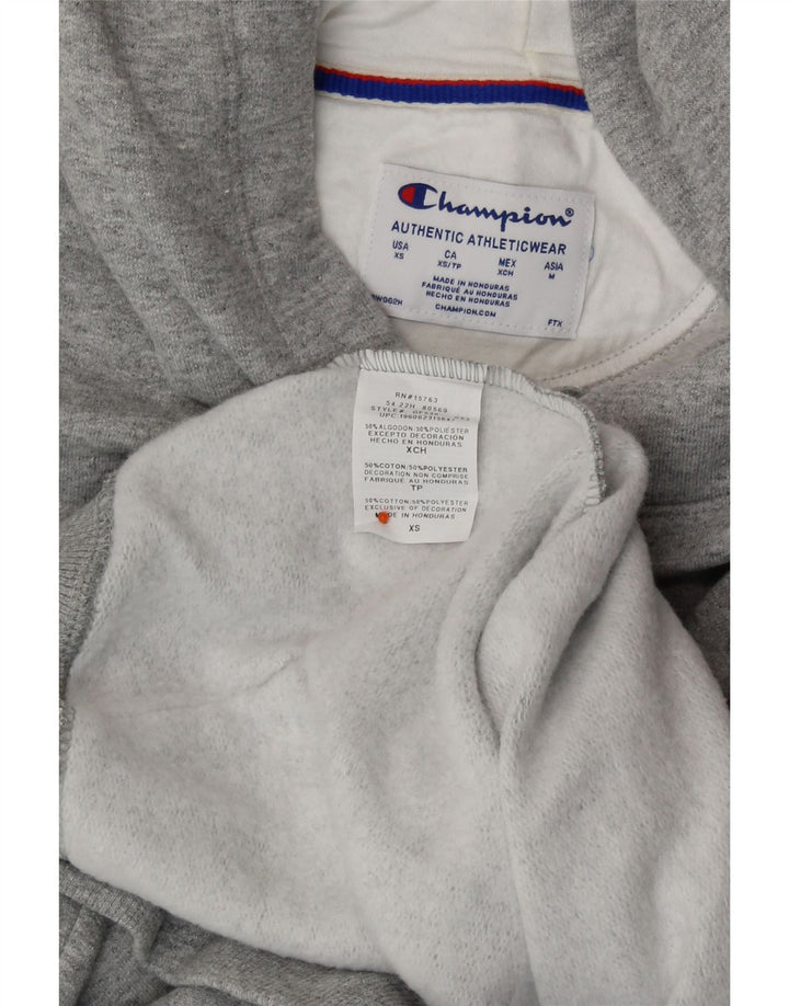 CHAMPION Jersey con capucha extragrande para mujer UK 6 XS Algodón gris