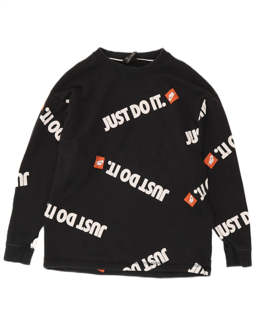NIKE Sudadera con gráfico gráfico para hombre, jersey pequeño de algodón negro