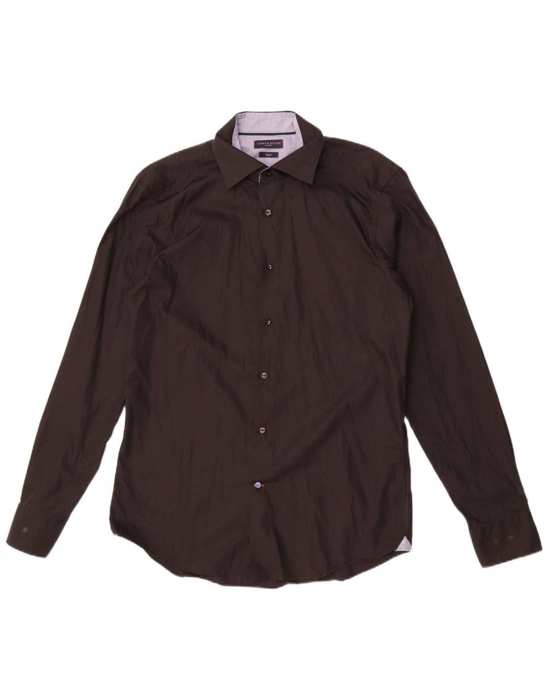 Tommy Hilfiger Camisa ajustada a medida para hombre Talla 40 Mediana Algodón negro