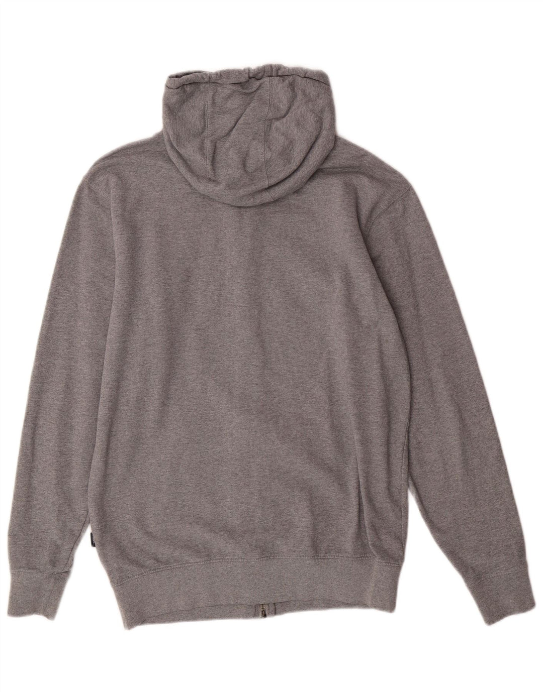 Vans Sudadera con capucha y cremallera gráfica para hombre, talla pequeña, algodón gris