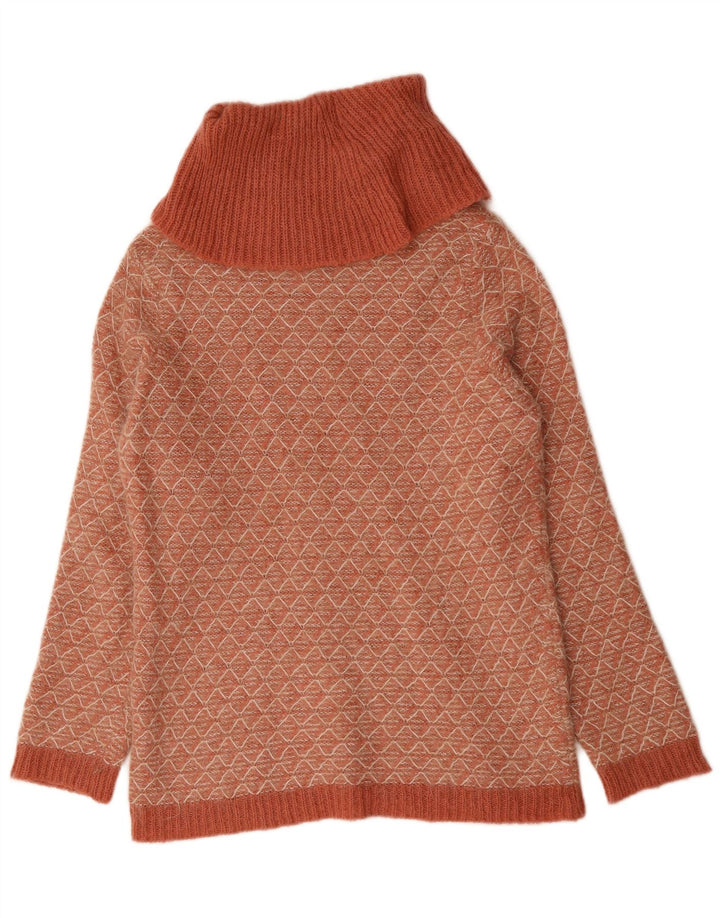 Madeleine Suéter tipo jersey con cuello vuelto para mujer UK 44 Medio Rosa Geométrico