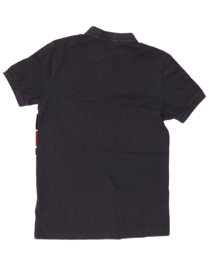 Polo Fred Perry Para Hombre Algodón Color Block Azul Marino Pequeño