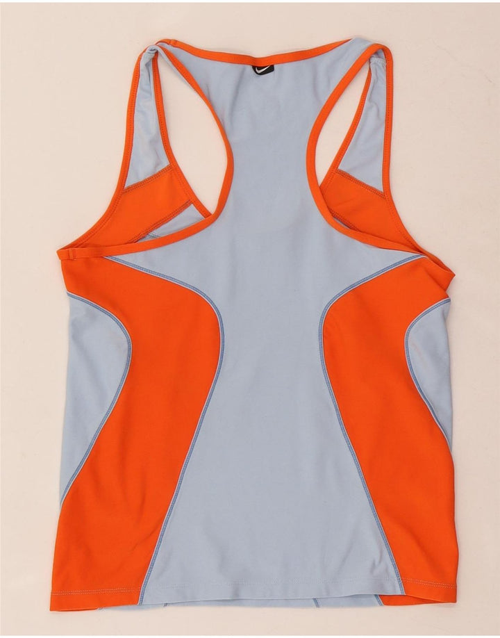 Camiseta sin mangas Nike Dri Fit para mujer US 8/10 Azul medio Colorblock