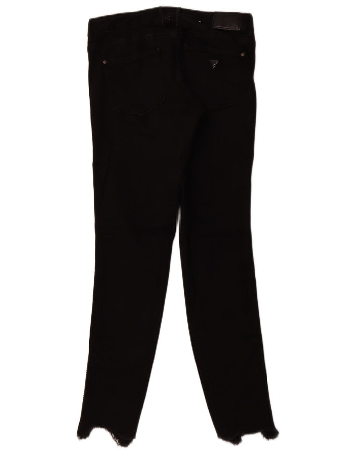 GUESS Vaqueros ajustados Jegging de talle medio para mujer W28 L28 Algodón negro