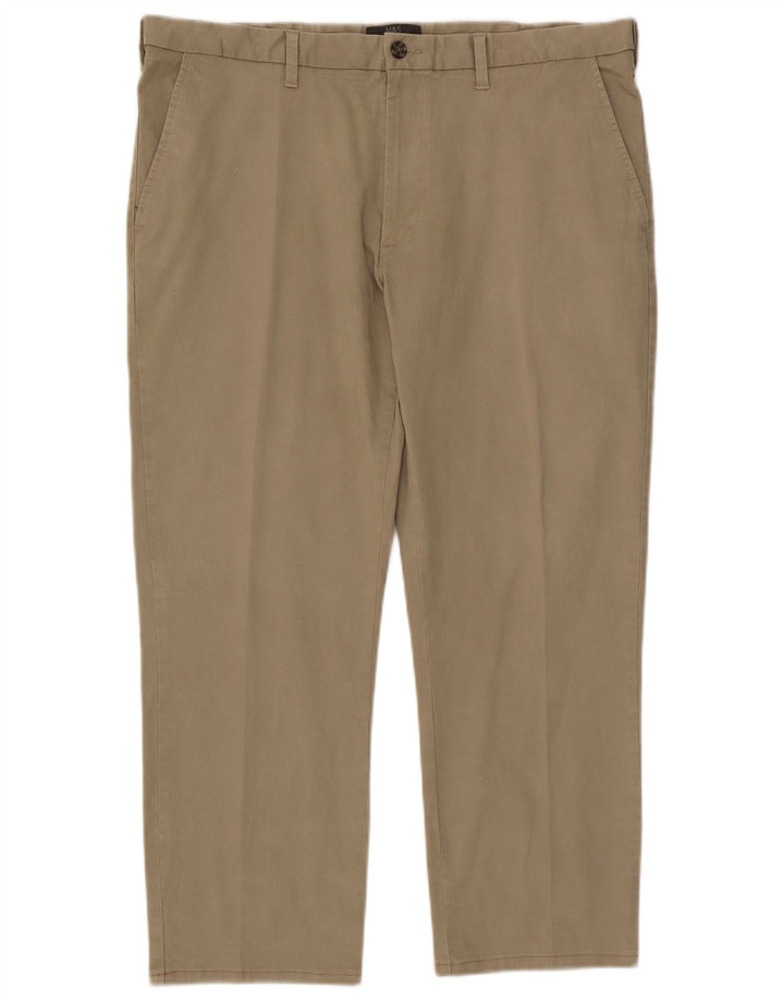 Marks & Spencer Pantalón chino regular para hombre W40 L29 Algodón beige