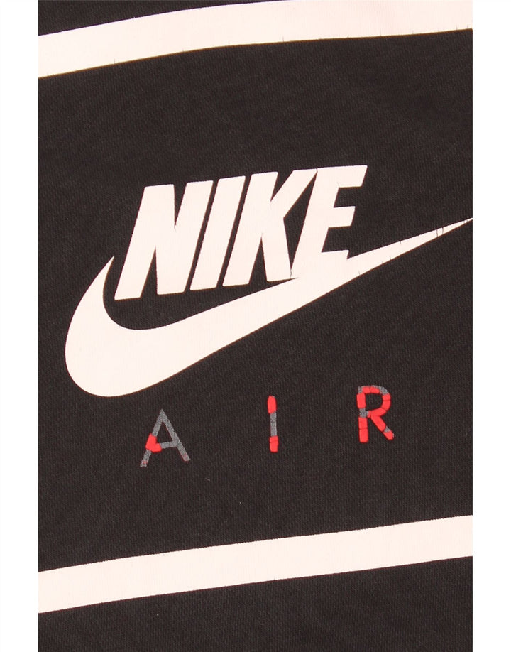 Nike Sudadera con capucha gráfica para hombre, jersey de algodón negro mediano