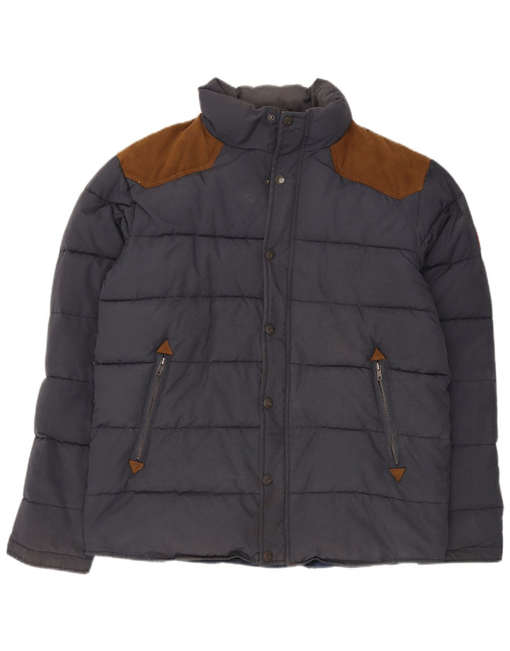 Quiksilver Chaqueta acolchada para hombre UK 40 Large Azul marino Algodón